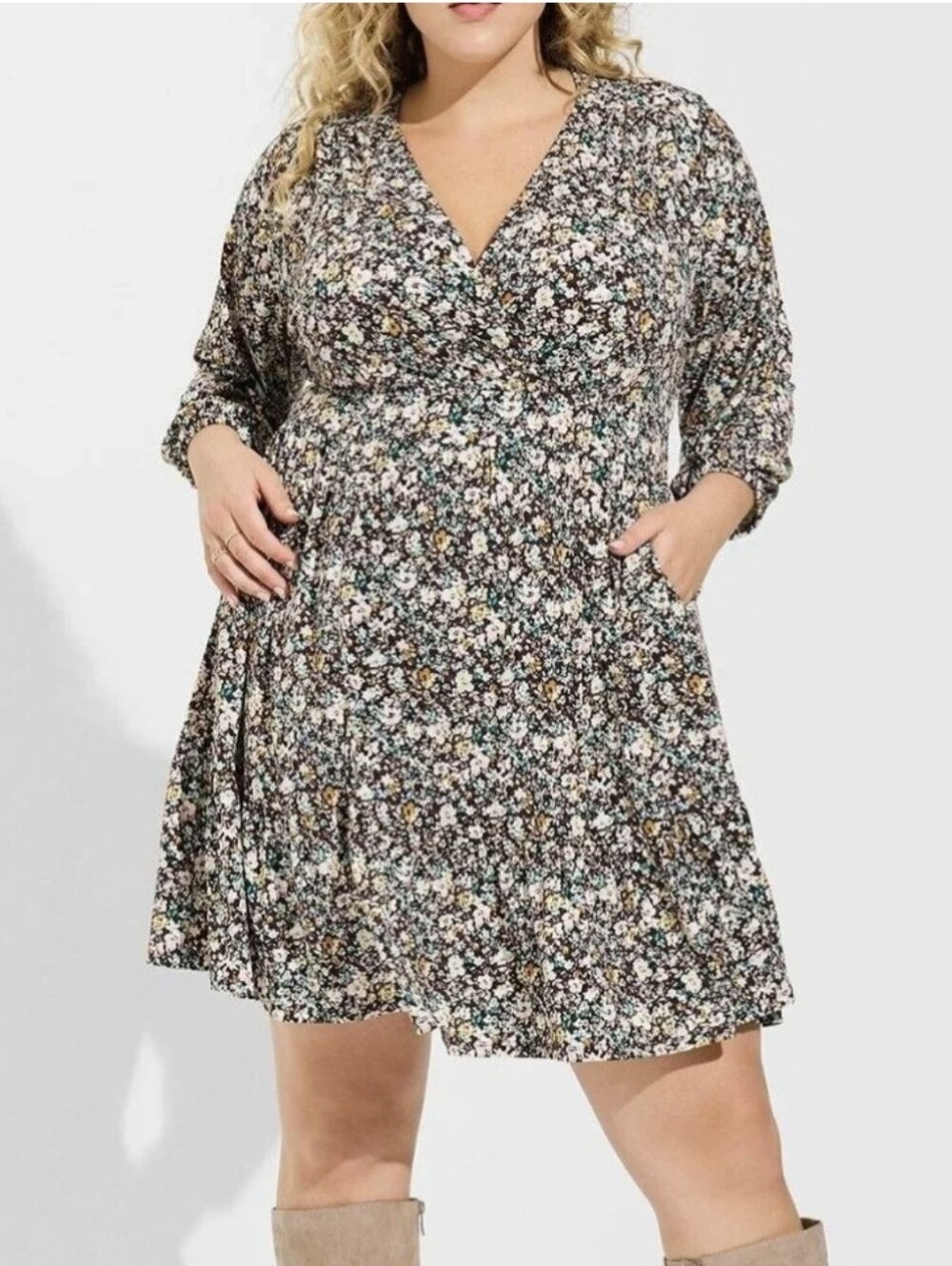 NWOT Torrid Floral Half Sleeve Mini Dress